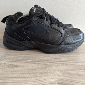 Nike Air Monarch Running Shoes Men's Size 12 Wide Triple Black 416355-001